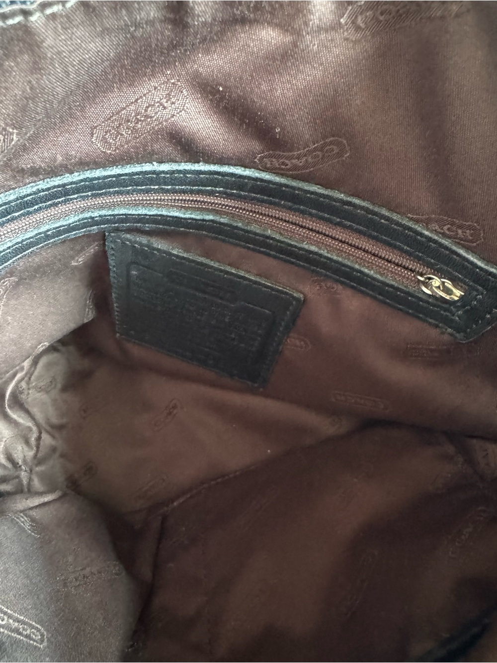 Vintage Coach Black Leather Hobo Shoulder Bag - Picture 9 of 16